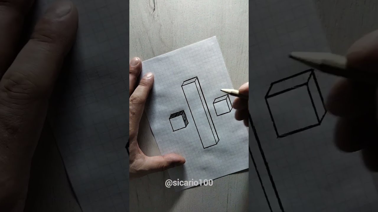 Fantastic 3D ILLUSION /3D drawing. &laquo;&divide;&raquo;How to draw a three-dimensional 