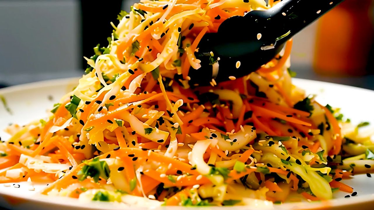 I Eat This Raw Sweet Potato & Cabbage Salad Most Mornings (So Good!) | New Favorite Salad Recipe