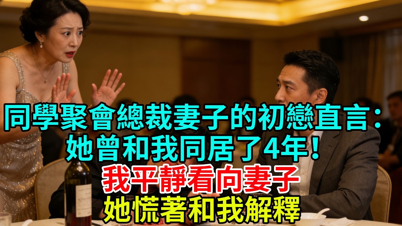 同學聚會總裁妻子的初戀醉酒直言：她曾和我同居了4年！我平靜看向妻子，她慌着和我解釋#故事頻道#故事#情感故事