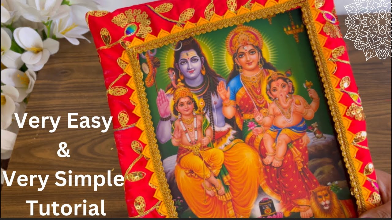 DIY for Home Mandir | Bhagwan ki photo ka cover kaise banaen