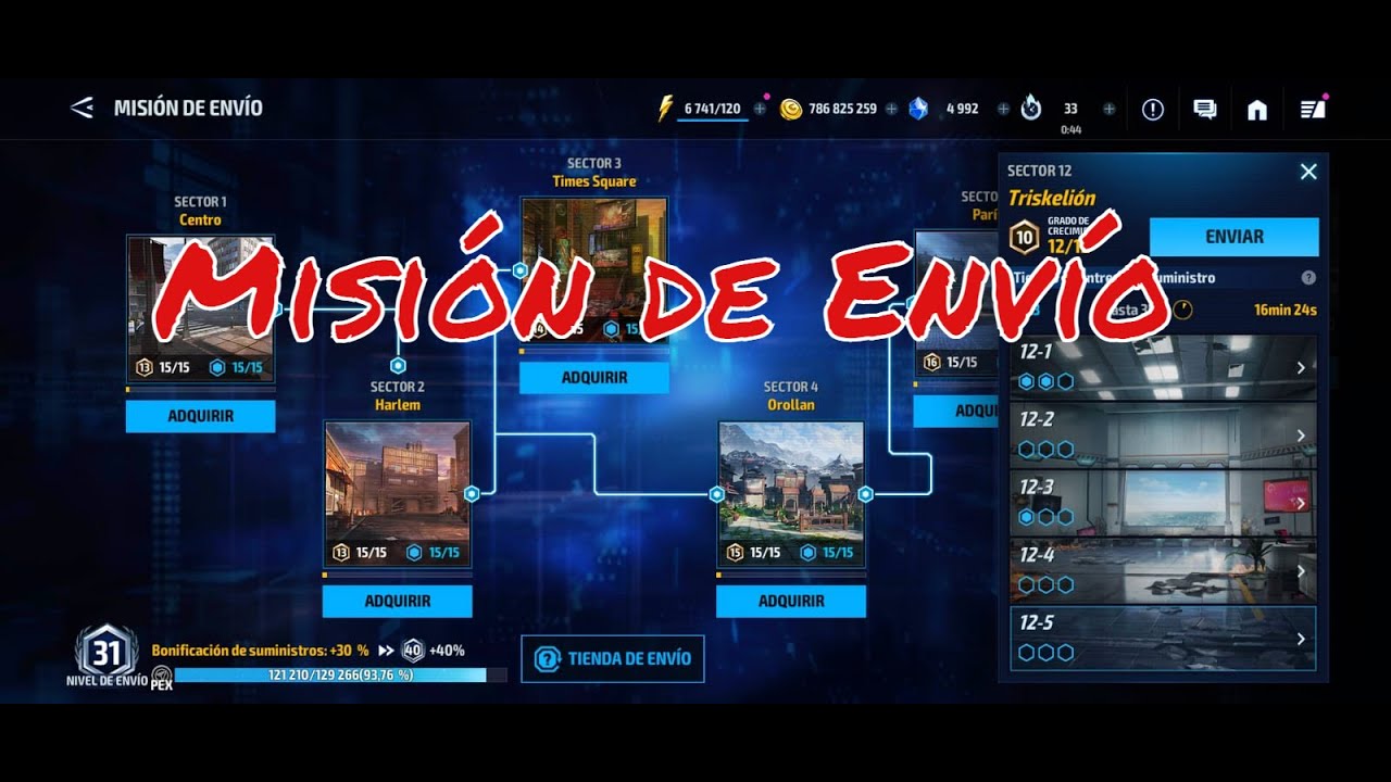 Guía sobre misiones de envío (disculpen los ruidos de fondo) - Marvel Future Fight