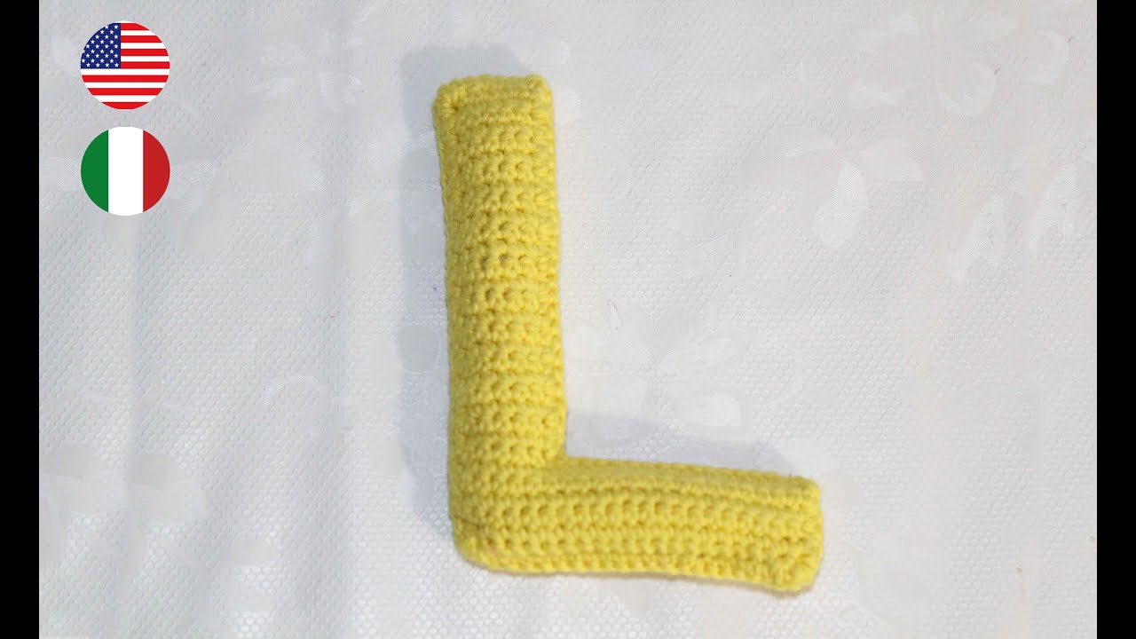 Alfabeto amigurumi lettera L uncinetto