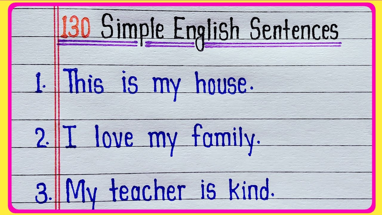 130 Simple English Sentences || 130 Simple Sentences for Reading Practice || Simple Sentences