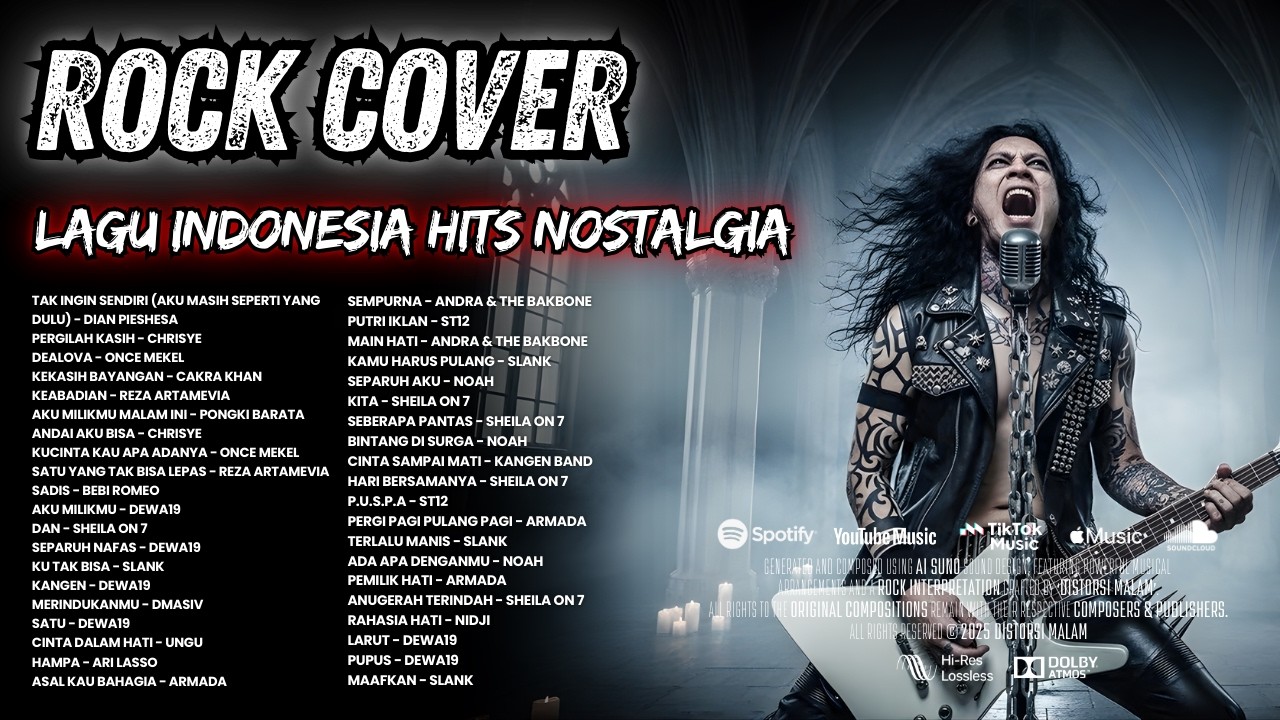Kumpulan Lagu Pop Terbaik Versi Rock┃Rock Cover by DISTORSI MALAM