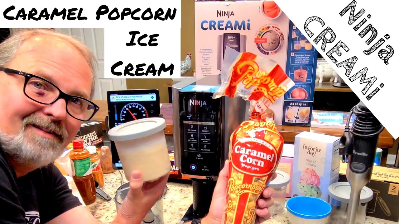 Ninja Creami Ice Cream Machine... Caramel Popcorn Ice Cream... Espresso...Tajin Sorbet