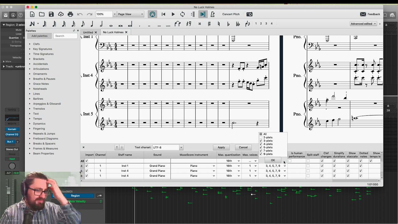 Importing Midi into musescore