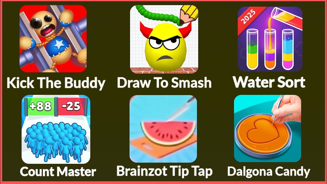 Draw to Smash, Count Master, Dalgona Candy, BrainZot Tip Tap ! Today Gameplay