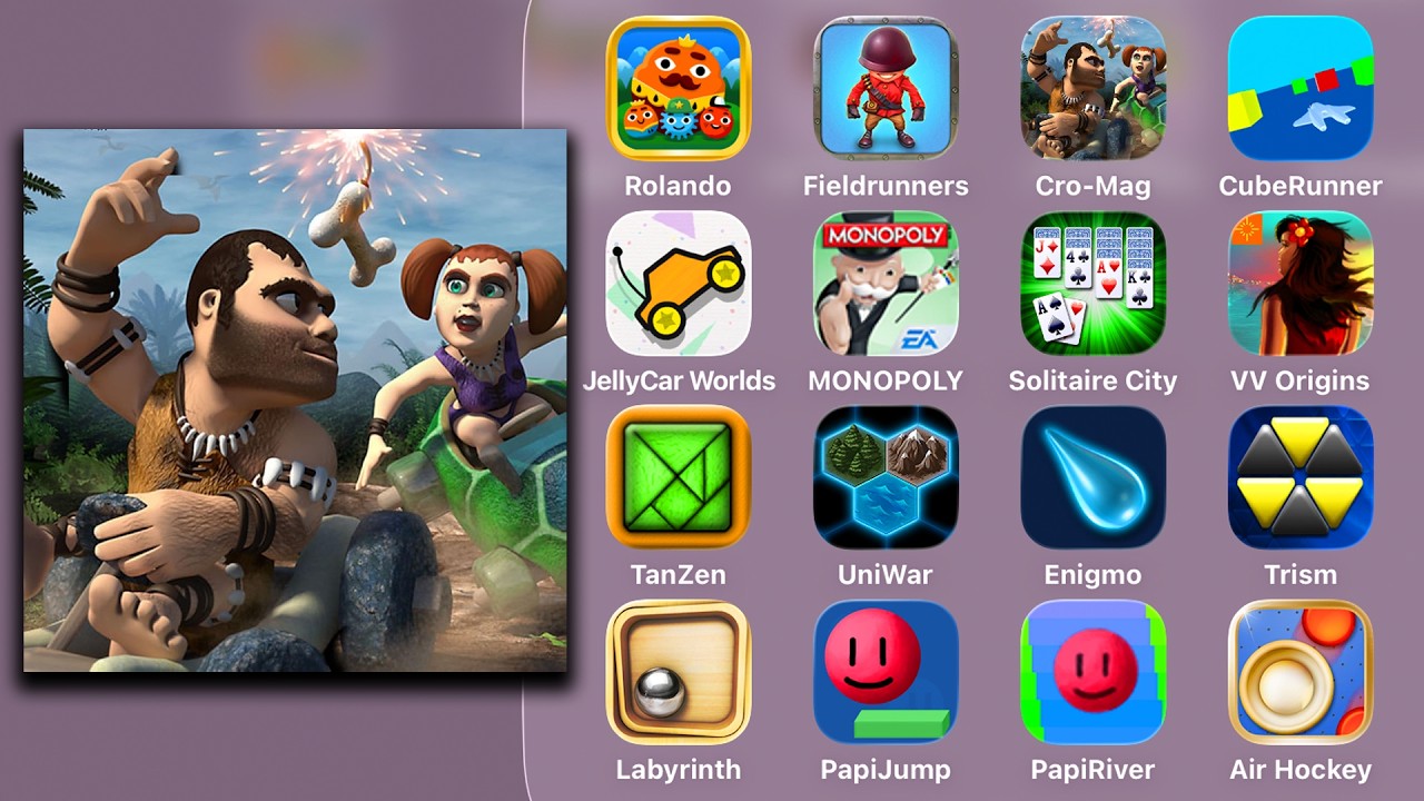 Cro-Mag Rally - Gameplay Review, Walkthrough (App Store iOS 2008 Games)