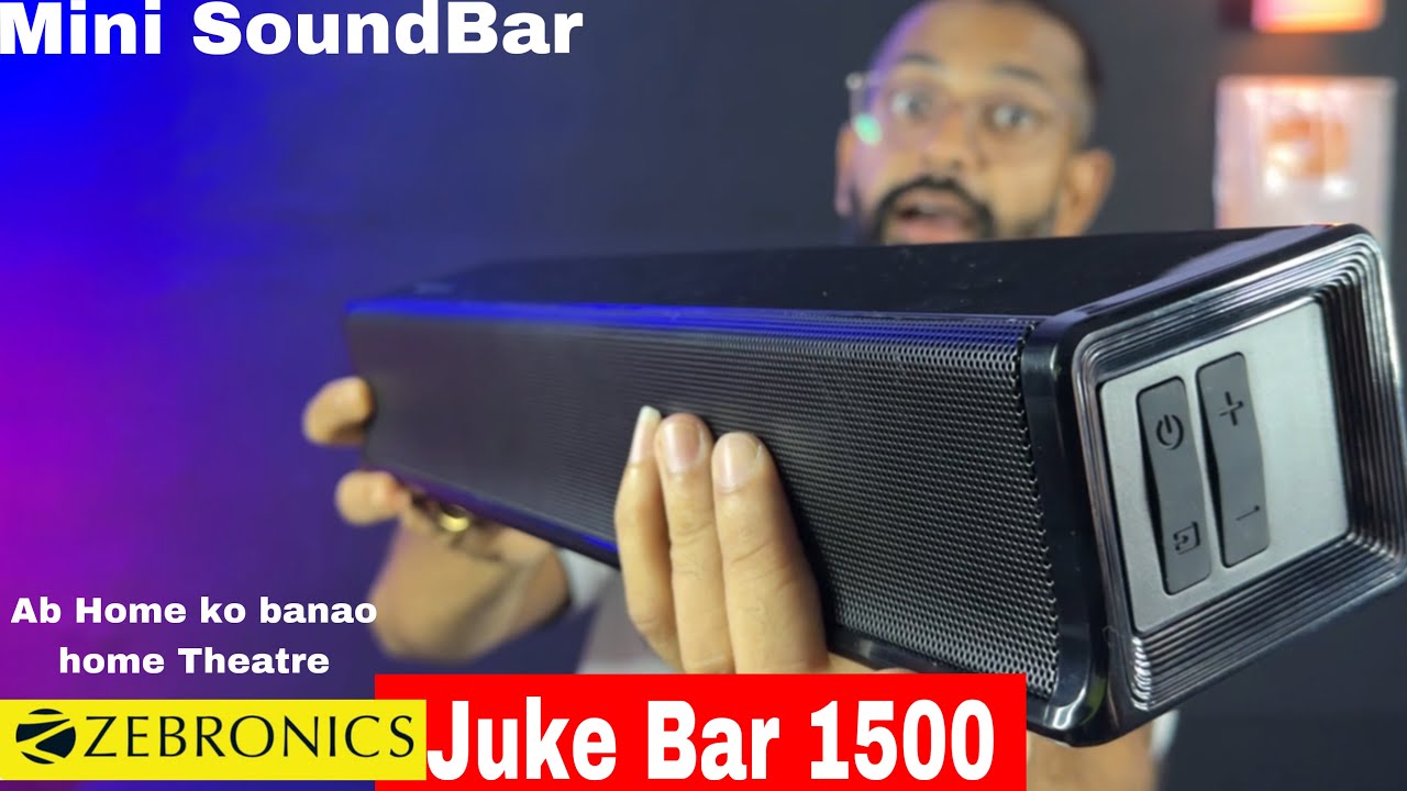Zebronics Zeb Juke 1500 | Mini Sound Bar | 20 Watt | In Built Battery | Best Sound