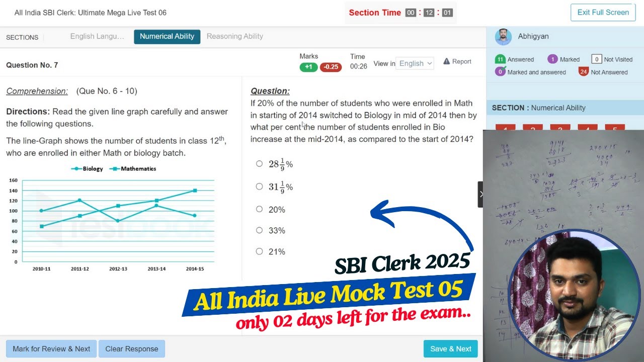 Testbook SBI Clerk Live Mock 06 | How I Got 96.35 %ile in This Mock | Share Your Score | #banking