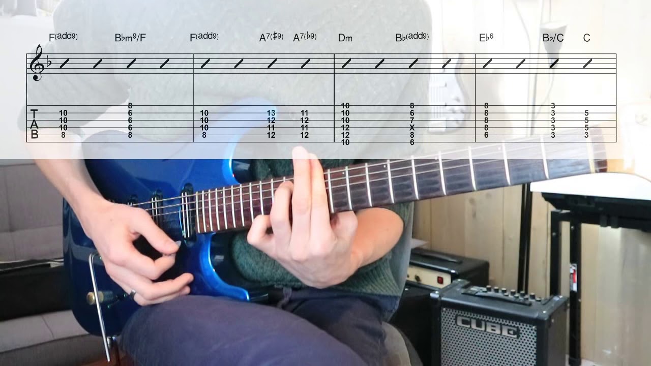 Earth - Wind & Fire - After the Love Has Gone [TABS & CHORDS in video guitar cover]