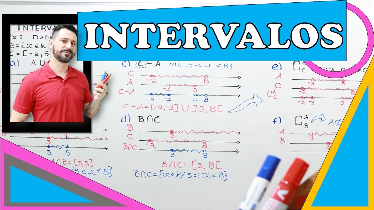 ✏📏📚 Intervalos - Como determinar a união, intersecção, diferença e o complementar de um intervalo.