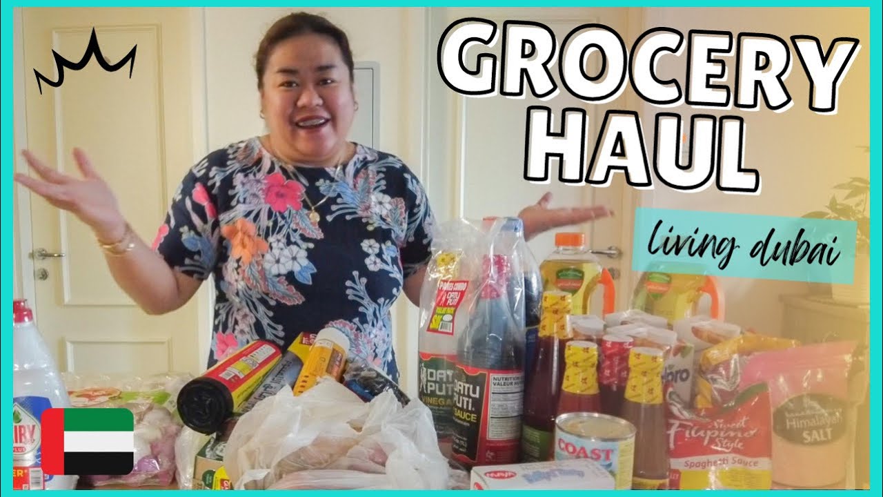 LIVING DUBAI 🧡 GROCERY SHOPPING & HAUL (morning routine, new sofa & unboxing) || Me, myself & Irish