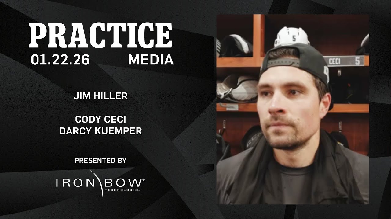 MEDIA: Cody Ceci, Darcy Kuemper, and Jim Hiller | 01.22.26 Practice in LA
