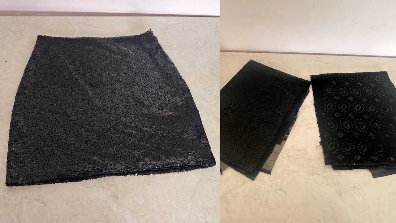 SADECE 50'cm KUMAŞ İLE ÇOK ŞIK PAYETLİ ETEK DİKİMİ ARTIK DİKİŞ DİKMEK ÇOK KOLAY@pratikdikis7105 #diy