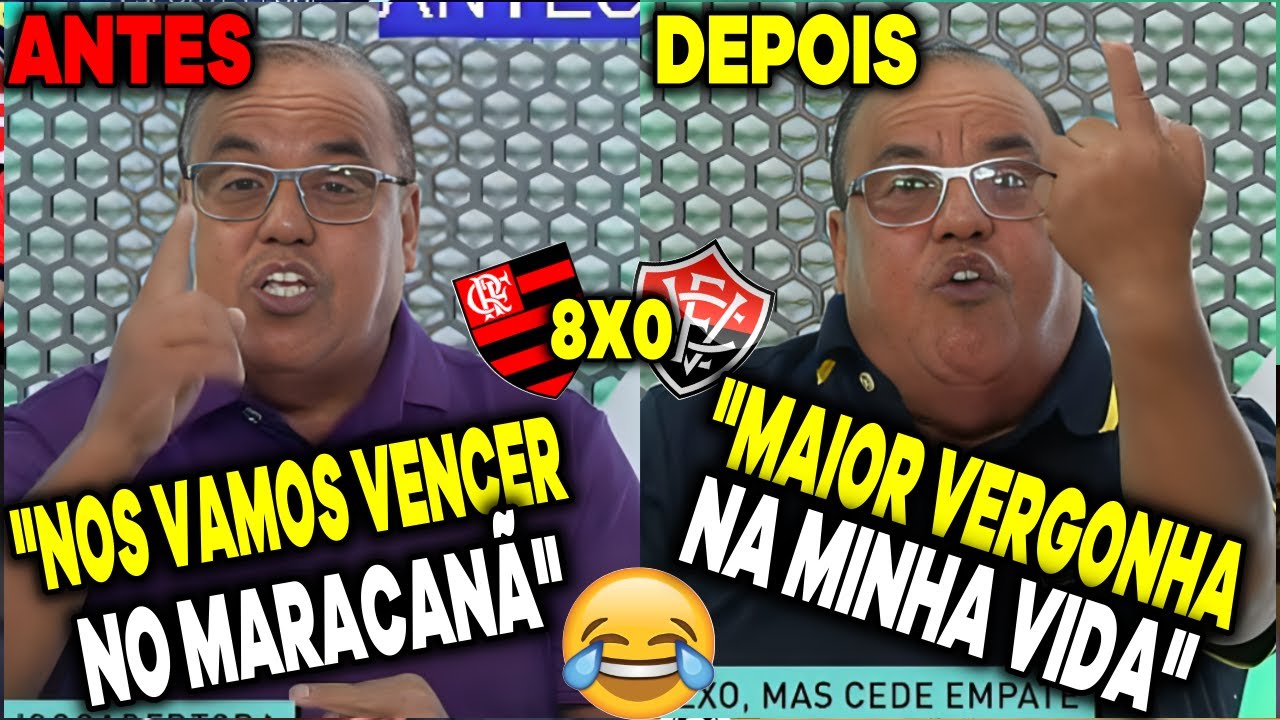 ANTES E DEPOIS DA MIDIA BAIANA - FLAMENGO 8X0 VITORIA 