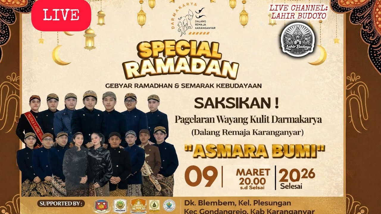 🔴LIVE WAYANG KULIT – Lakon “Asmara Bumi” Dalang Remaja Karanganyar | Special Ramadan