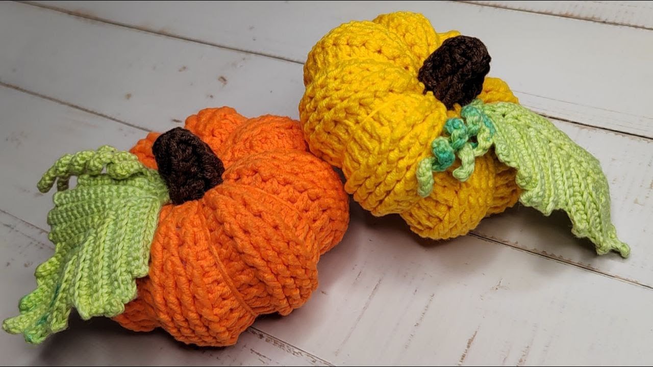 Интерьерная тыква крючком. Маленькая тыква. Хэллоуин. Подробный МК. Crochet pumpkin amigurumi.