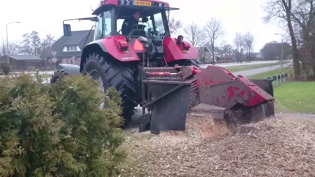 Stobbenfrezen met Greentec Piranha stobbenfrees (1/3)
