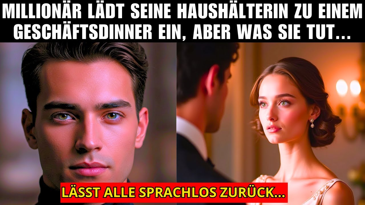 EIN MILLIONÄR LÄDT SEINE HAUSHÄLTERIN ZU EINEM GESCHÄFTSDINNER EIN, ABER WAS SIE TUT...