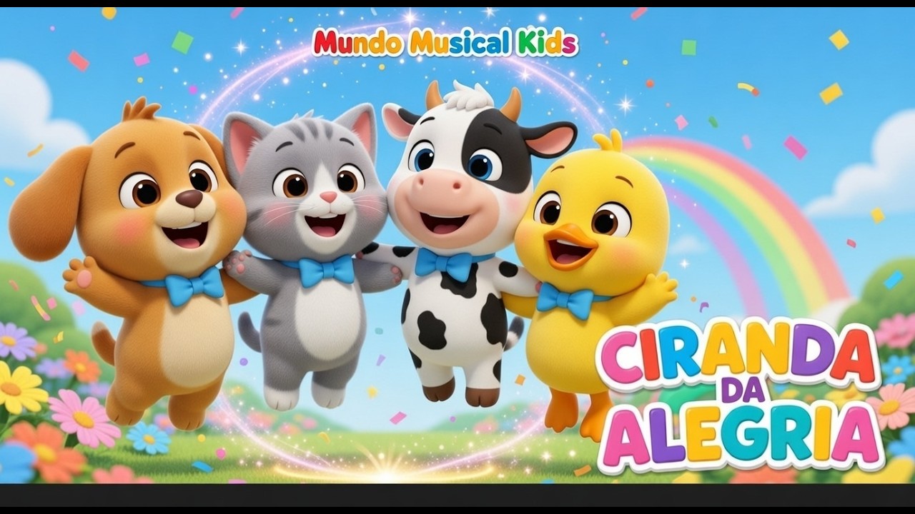 Ciranda da Alegria 💃🌈 | Música Infantil para Dançar e Brincar | Mundo Musical Kids