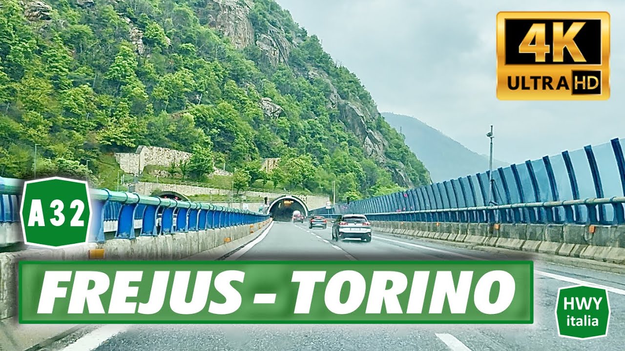 4K | Autostrada del Frejus | T4 FREJUS - BARDONECCHIA - TORINO | Real time