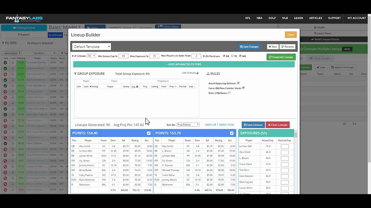 Bales: How I Use the FantasyLabs DFS Player Models 2.0