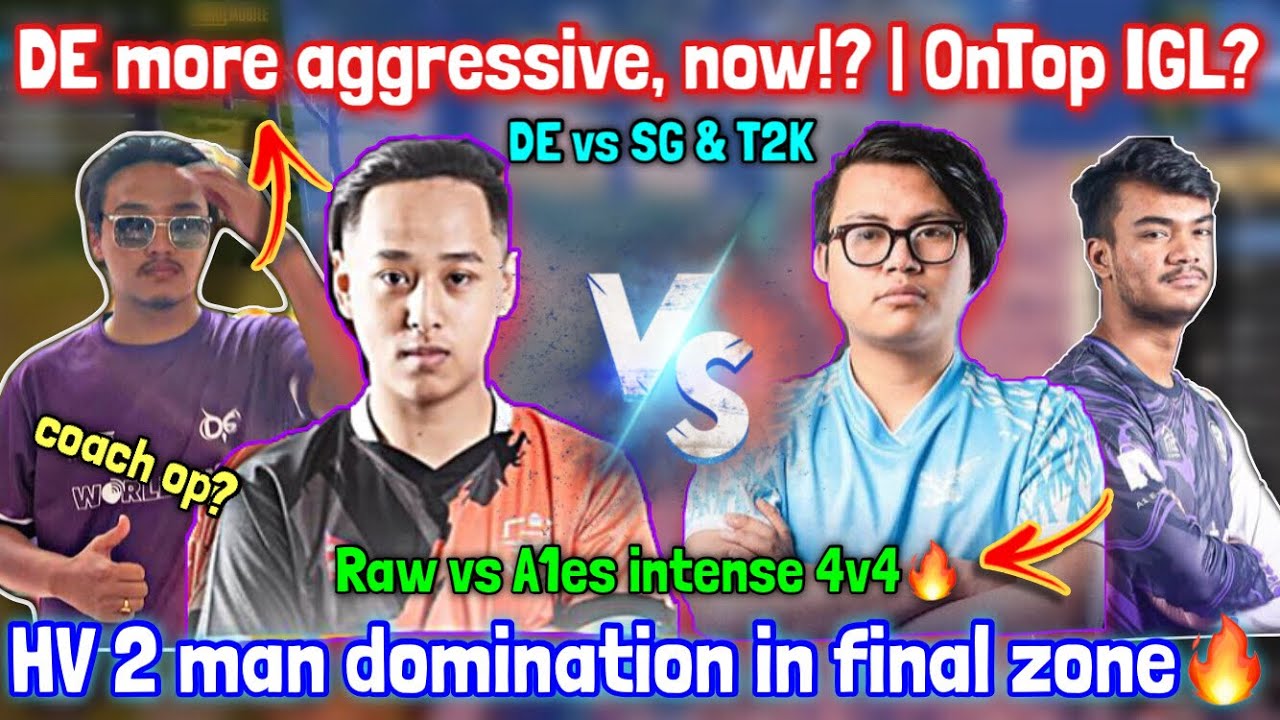 DE vs T2K & SG💥| RAW vs A1es, 4v4!?| Wz vs Seal | HV 2 Man WWCD❤️‍🔥| Pro Teams Clashes |PMPL Lobby