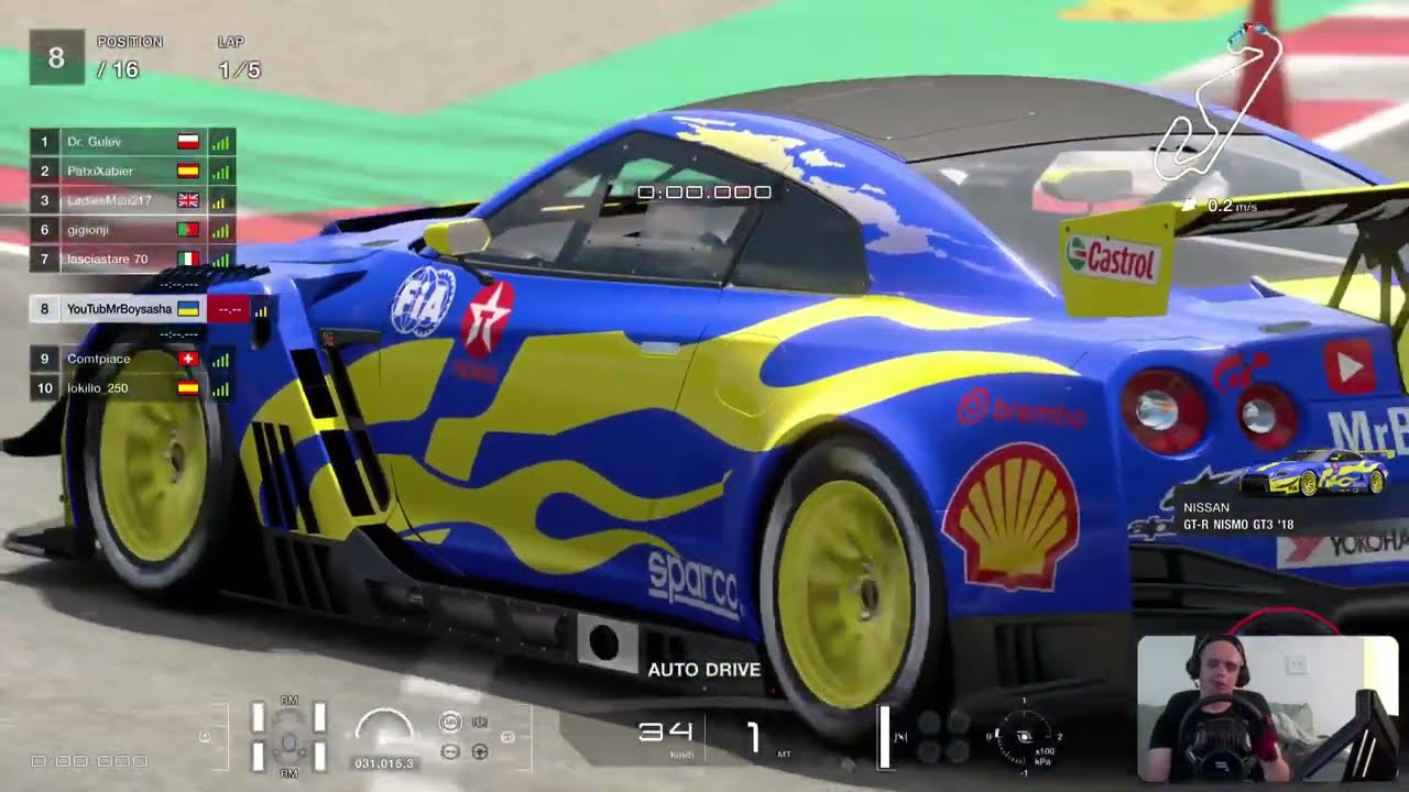 Gran Turismo 7 онлайн GTR Nissan🇺🇦😉 тестую Fanatec знято на реальних подіях 😉