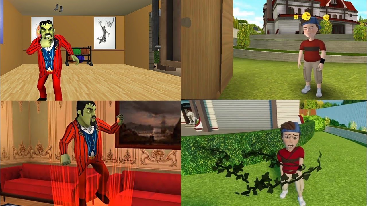 Scary Stranger 3D Version 5.12.1 | All Four Failed Pranks In The Dark Side