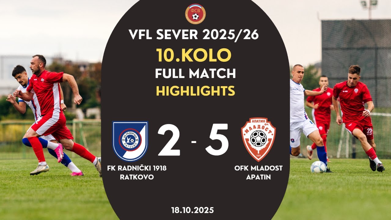 FK Radnički 1918 Ratkovo - OFK Mladost Apatin 10.Kolo VFL Sever 25/26 Highlights