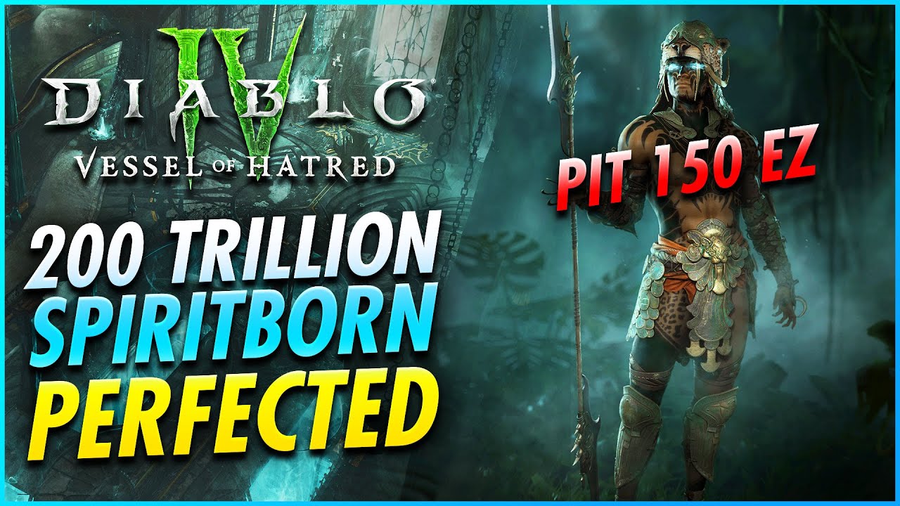 BEST Spiritborn Build Perfected End Game Guide - Diablo 4 Vessel of Hatred