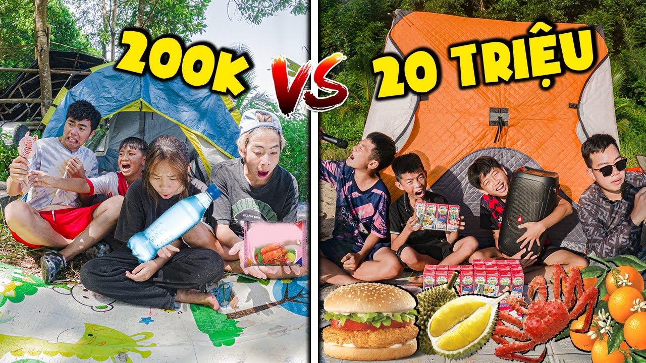 Thái Chuối | Đại Chiến 24H Cắm Trại Tiện Nghi Vs Thô Sơ Ngoài Đảo Hoang