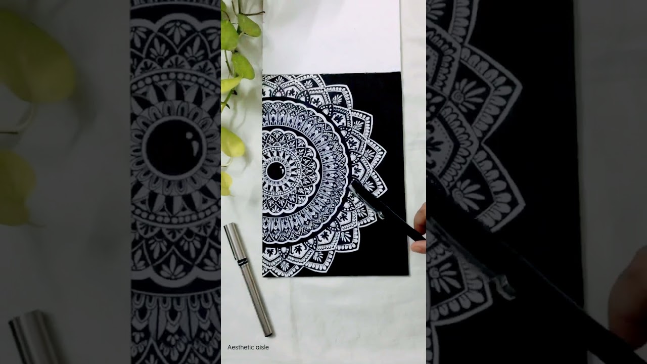 Ta Da 🤩| classic black and white mandala | #art #mandala #blackandwhite