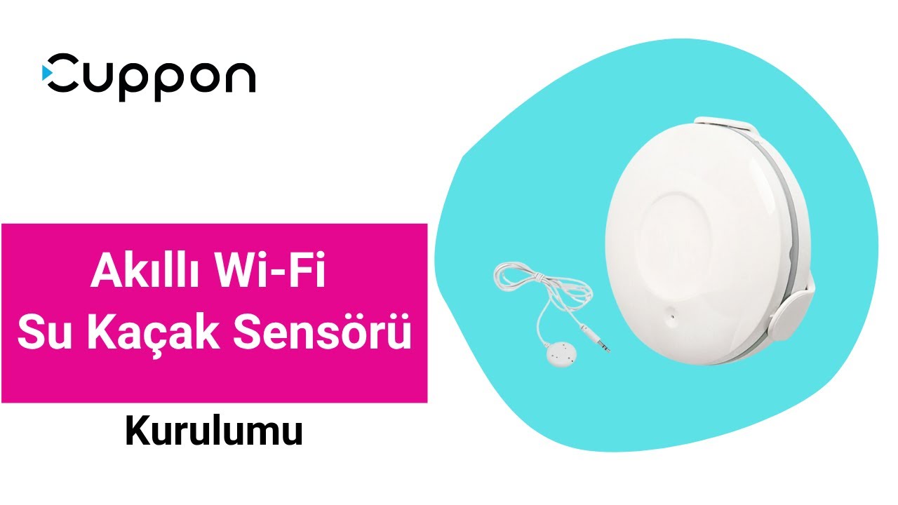 Akıllı Ev Kablosuz Wifi Su Kaçak Sensörü | Akıllı Su Sızıntı Sensörü