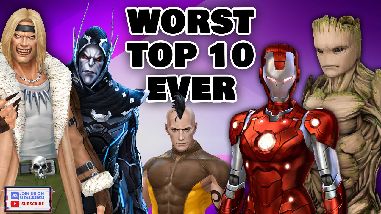 TOP 10 WORST CHARACTERS EVER | FOREVER T2 & NEVER HAD A RE-WORK CLUB | Marvel Future Fight