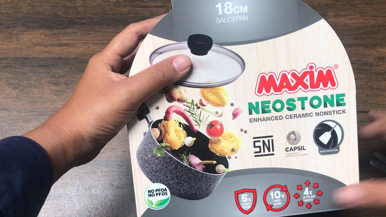 Review dan Unboxing Panci Sauce Pan Maxim Neo Stone