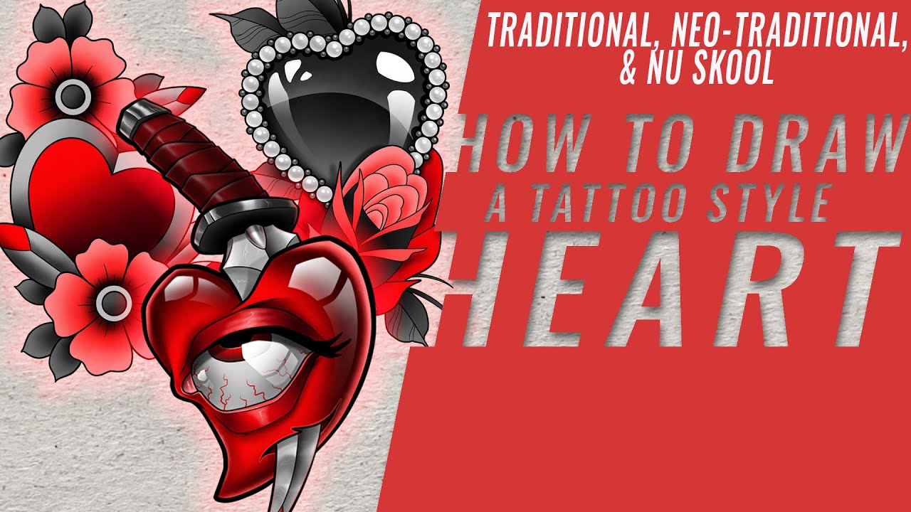How to draw a heart | FULL COURSE | Tattoo Style Tutorial