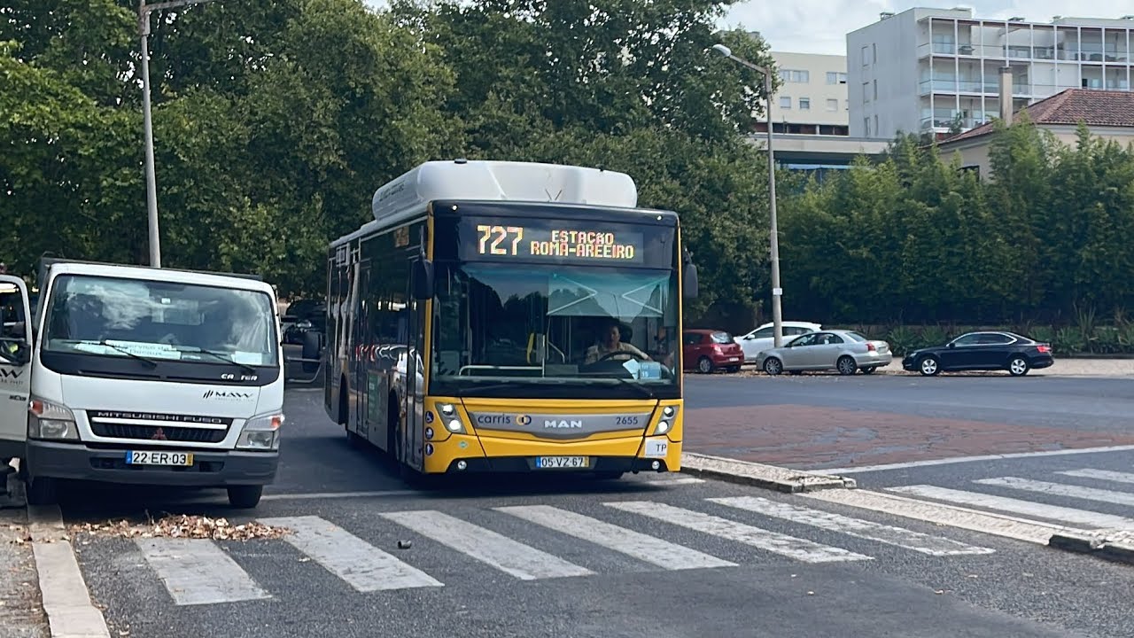 (Original speed) 05-VZ-67 (2655) @ Carris 727 Restelo → Est. Roma-Areeiro