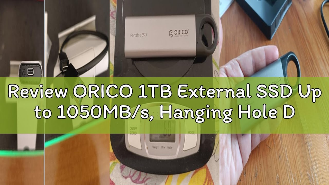 Review ORICO 1TB External SSD Up to 1050MB/s, Hanging Hole Design Portable Solid State Drive, USB C&