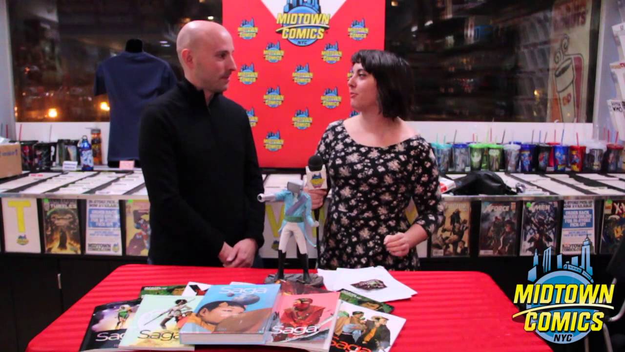 Brian K Vaughan Signs Saga at Midtown Comics Downtown