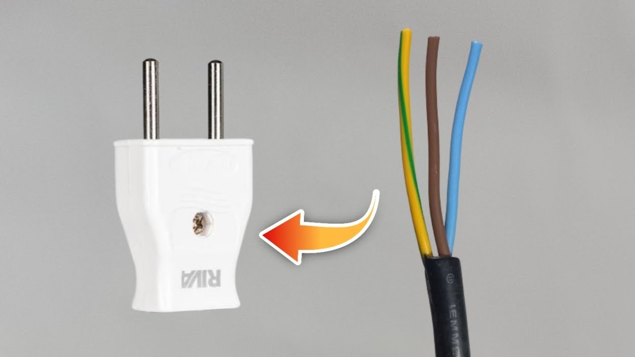 2 pin plug connection with 3 core wire | 3 wire connection with 2 pin plug | 2 pin plug connection