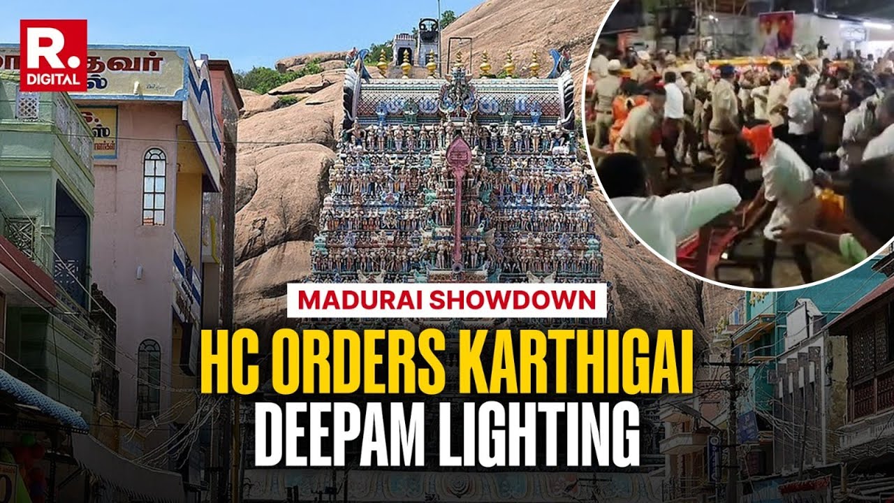 Madurai Deepam Row:  HC Allows Lighting At Temple, Hindu Groups Stage Protest Against Restrictions