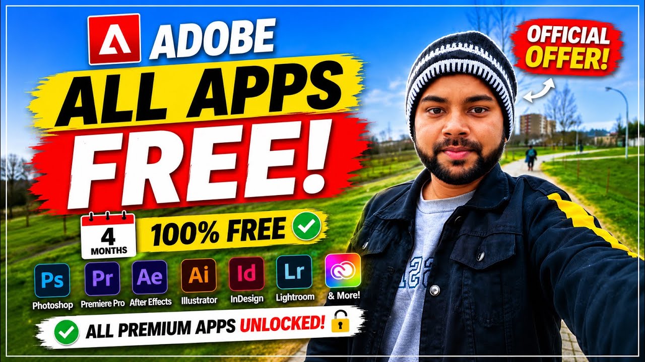 ВСЕ приложения Adobe БЕСПЛАТНО на 4 месяца 😱 | Официальное предложение Adobe 2026