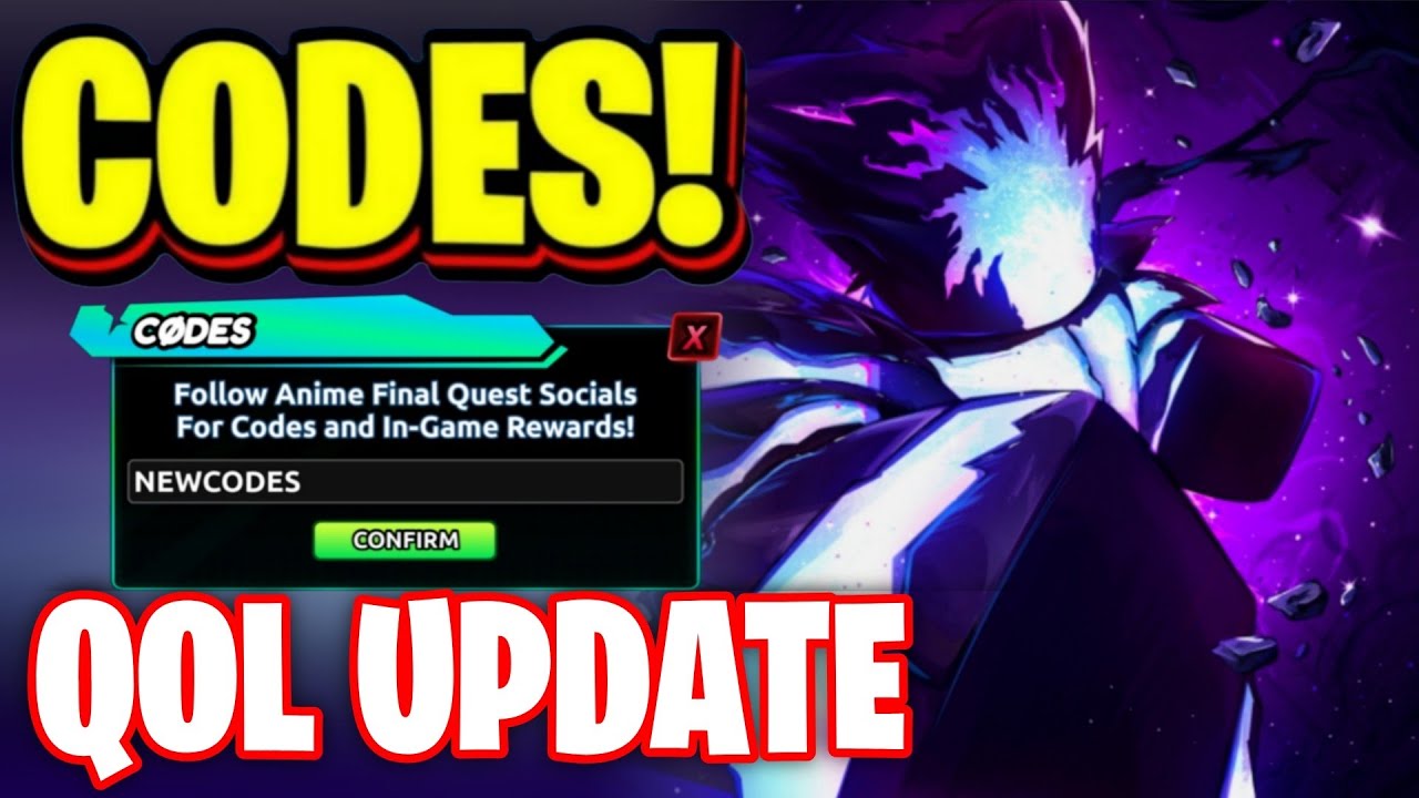 *QOL UPDATE* ROBLOX ANIME FINAL QUEST CODES! ALL NEW WORKING CODES FOR ANIME FINAL QUEST