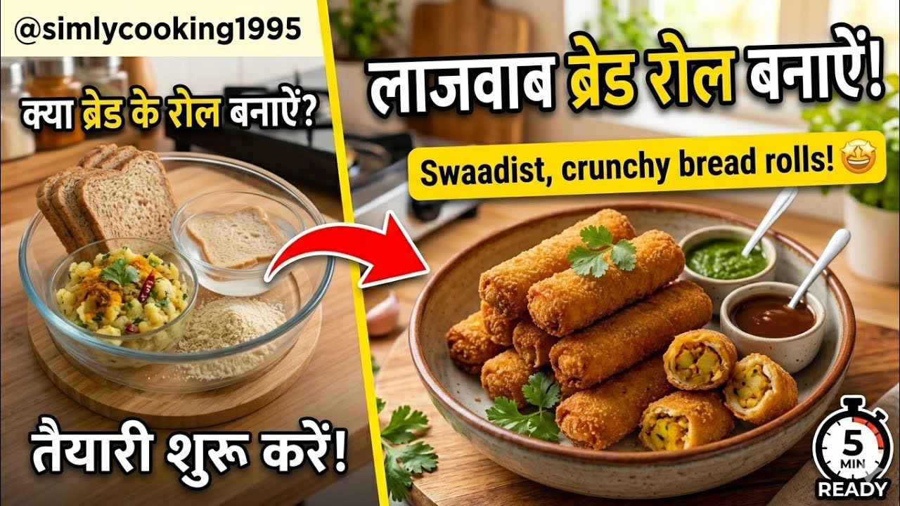 Halwai style bread roll.. bahar se kurkure ander se soft ...