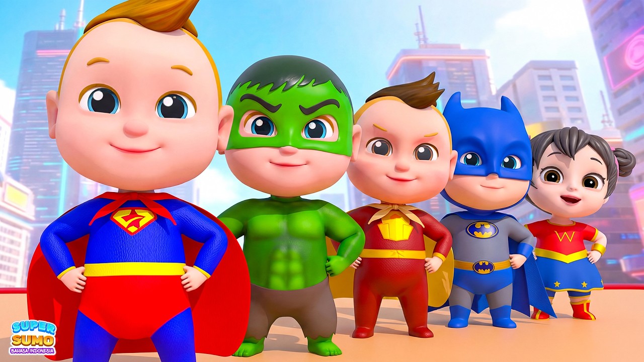 Anak-Anak Berubah Menjadi Pahlawan Super - Super Hero | Lagu Anak anak - Super Sumo Bahasa Indonesia