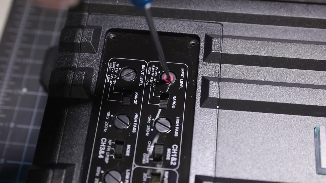 Hifonics BE40 2 and 4 Channel Amplifier Level Setup