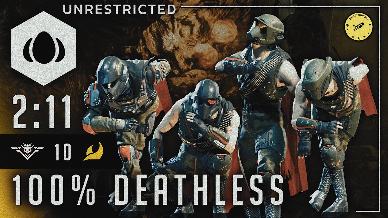Helldivers 2 · 100% Speedrun · Purge Hatcheries in 2:11 (Deathless)