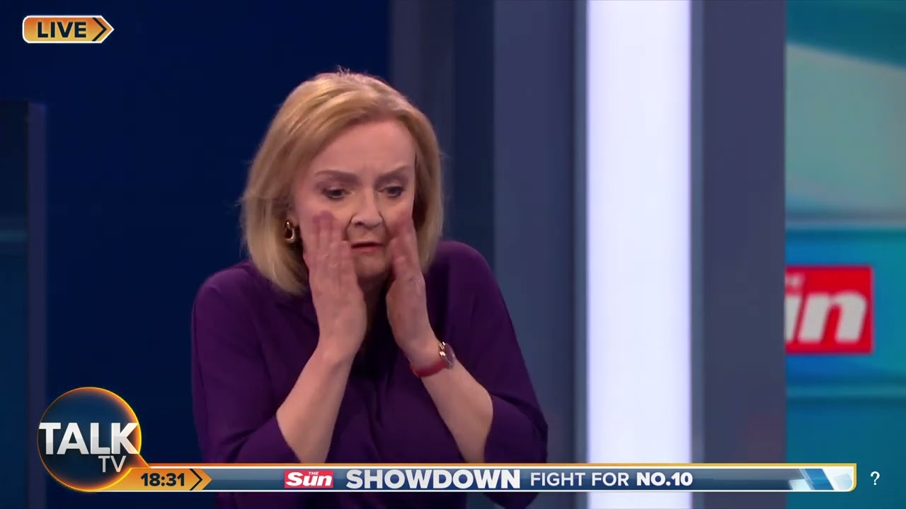 Presenter faints during Tory Leader Debate on Talk TV - 26-7-2022
